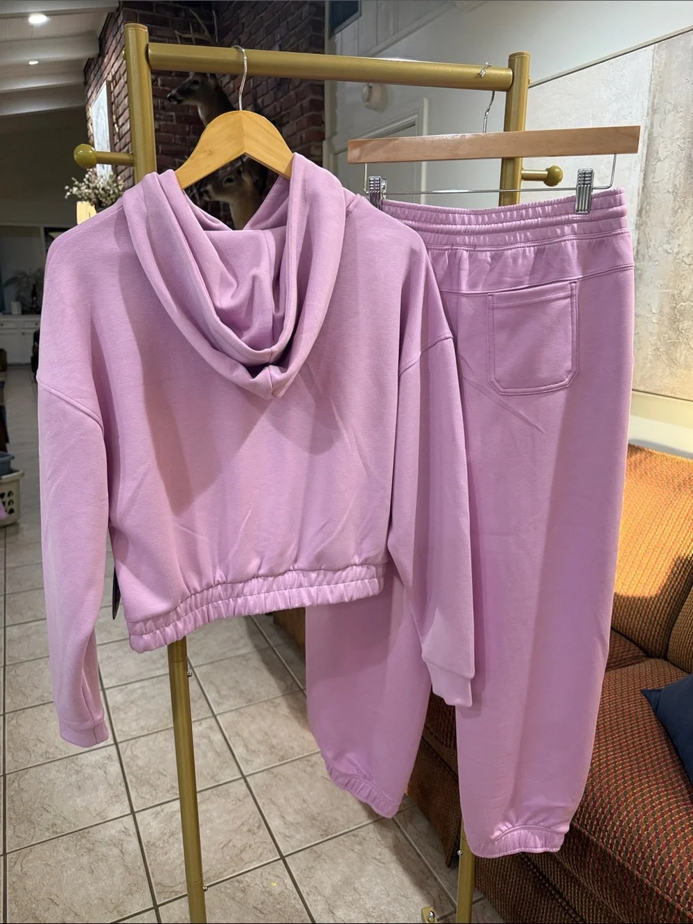 Scoop Scubaknit Hoodie Barrel Pants Set S NWT